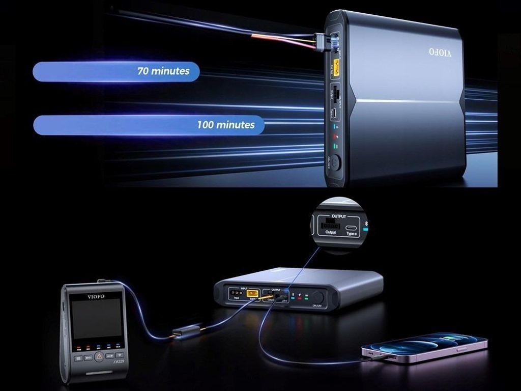 VIOFO powerbank BP100 - Zewnętrzny akumulator do kamer Zdjęcie produktu 