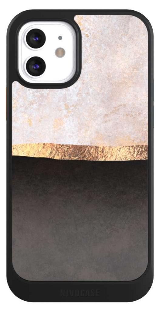 NIVOCASE Hülle für Apple iPhone 12 Handyhülle NIVOcore Case Schwarz Abstrakt Black & White Trends