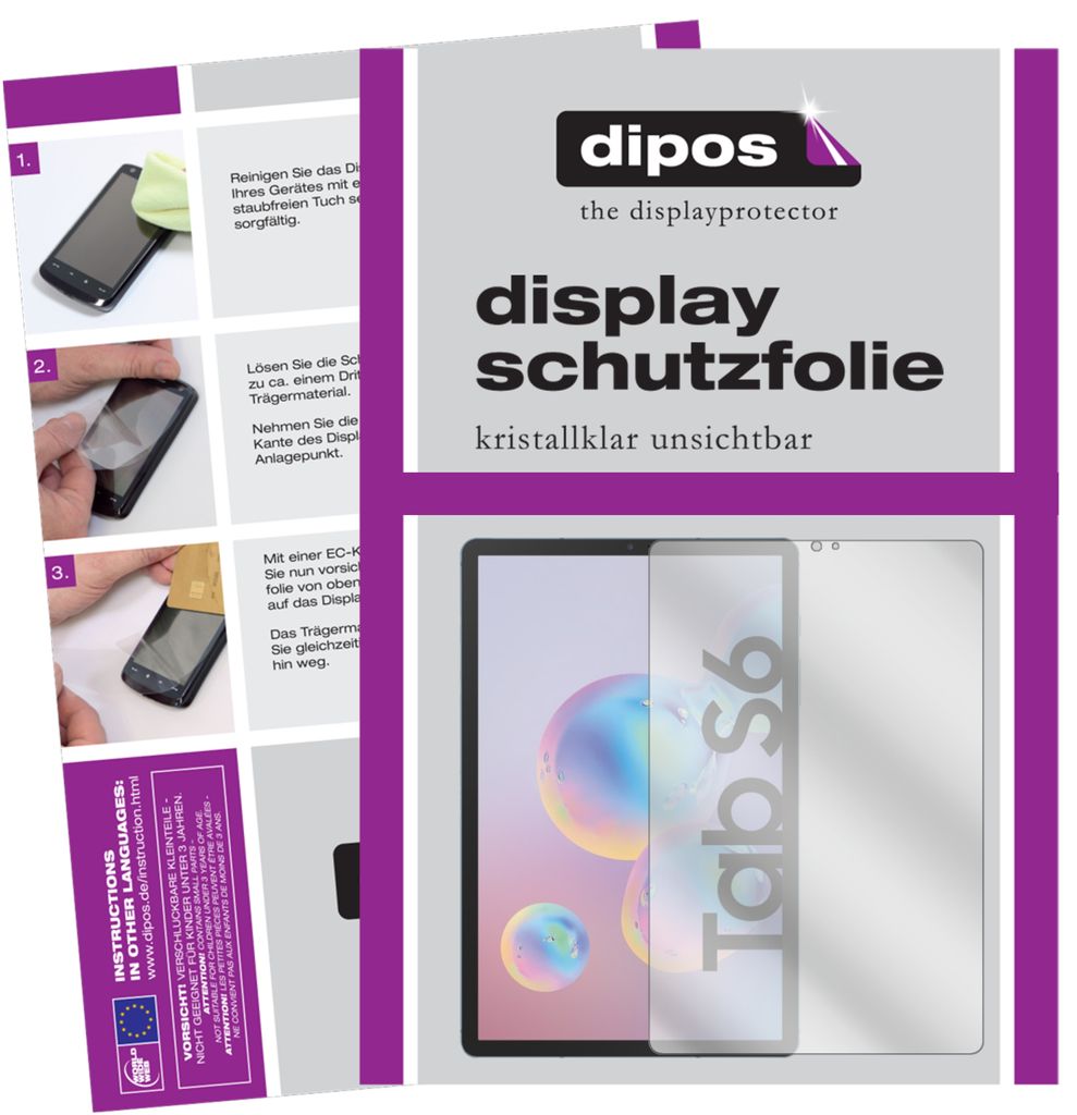 2x Schutzfolie für Samsung Galaxy Tab S6 klar Produktbild 