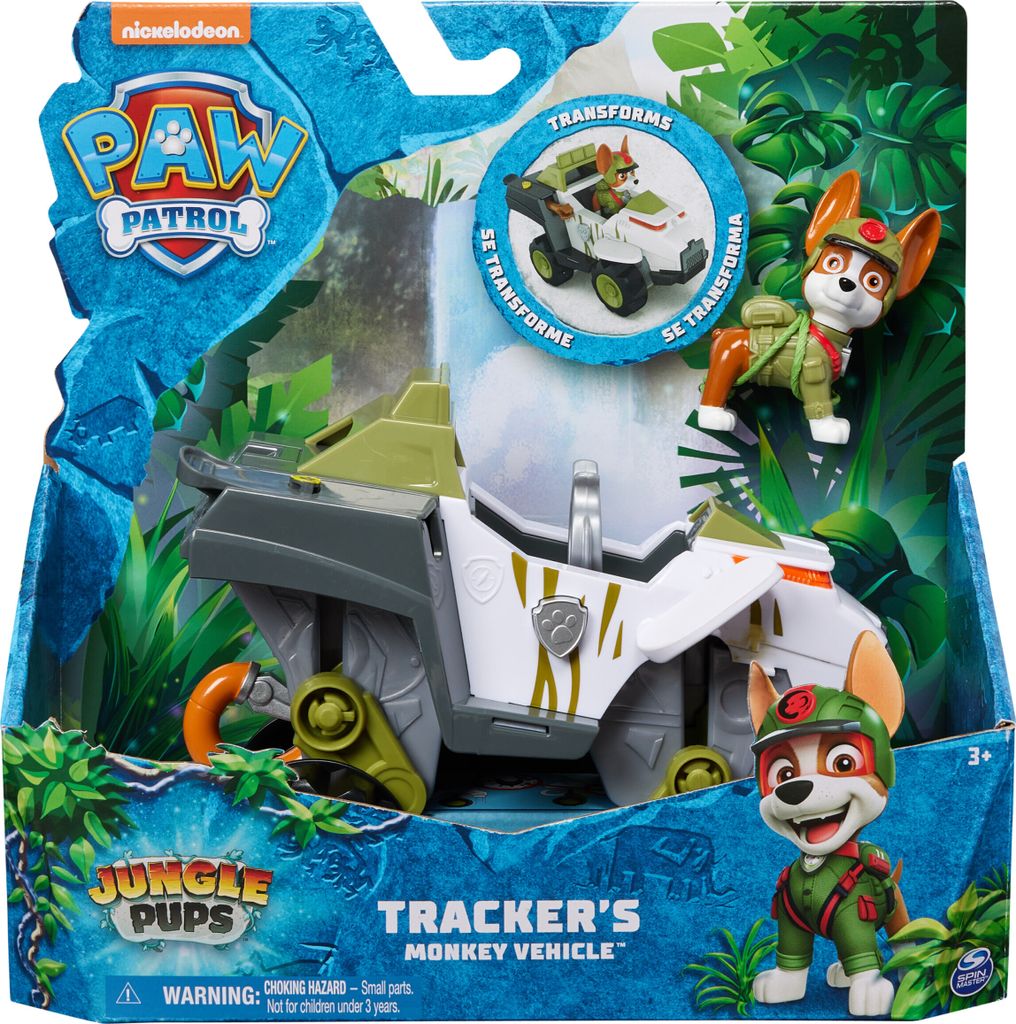Paw Patrol Jungle Pups Vehicle Tracker-Set+Figur