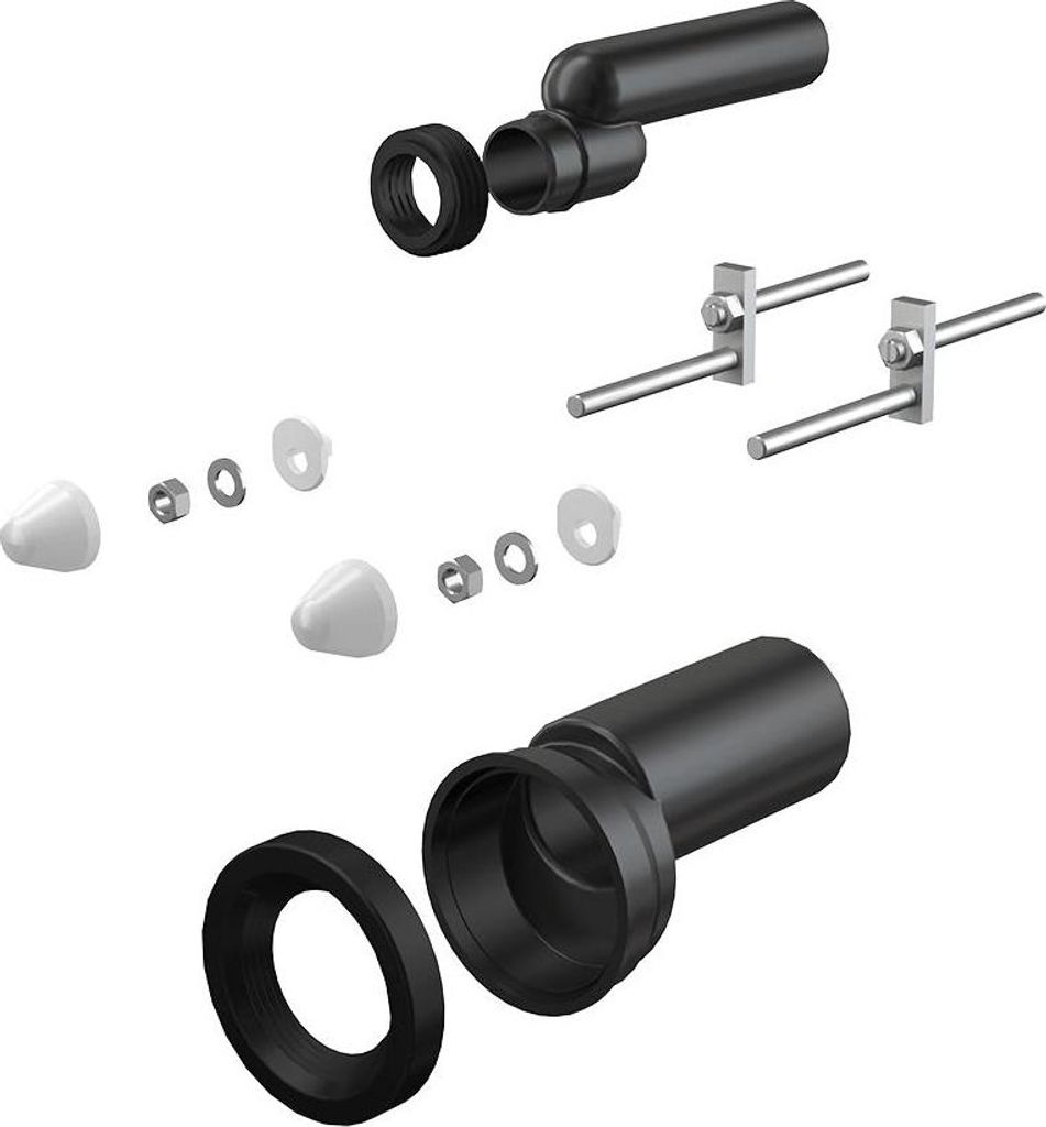alcadrain WC Zubehör komplett DN90/110, 25 mm, PE, weiß