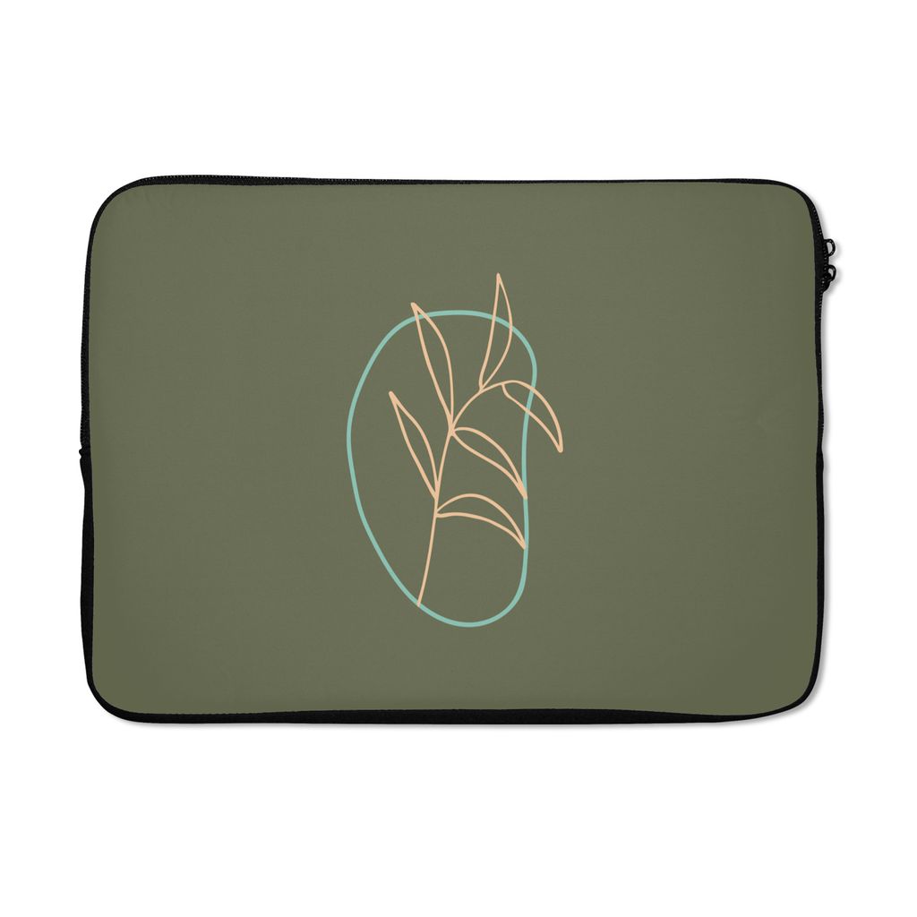 MuchoWow Laptop Hülle 13 Zoll Blätter - Natur Laptoptasche - Laptophülle - Sleeve - Rundumschutz
