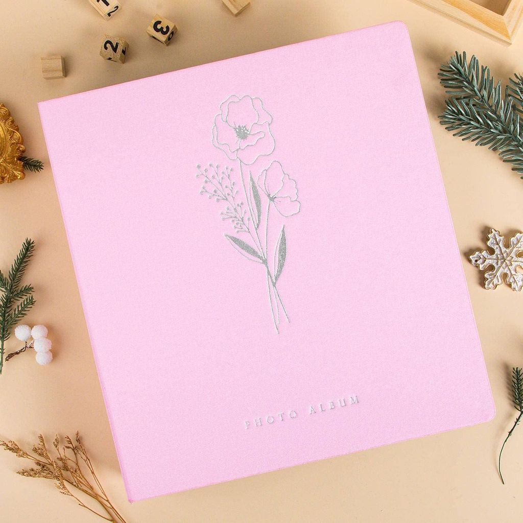 Extra großes Fotoalbum - 200 Seiten - natürliches Leinen - 34 x 31,5 cm