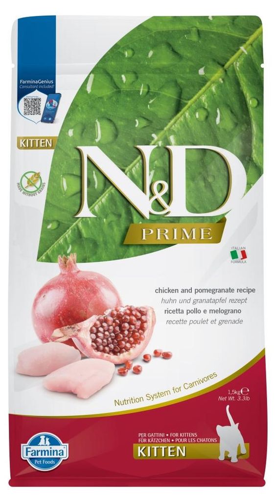 Farmina N&D Cat Prime Chicken Pomegranate Kitten 1,5kg Zdjęcie produktu 