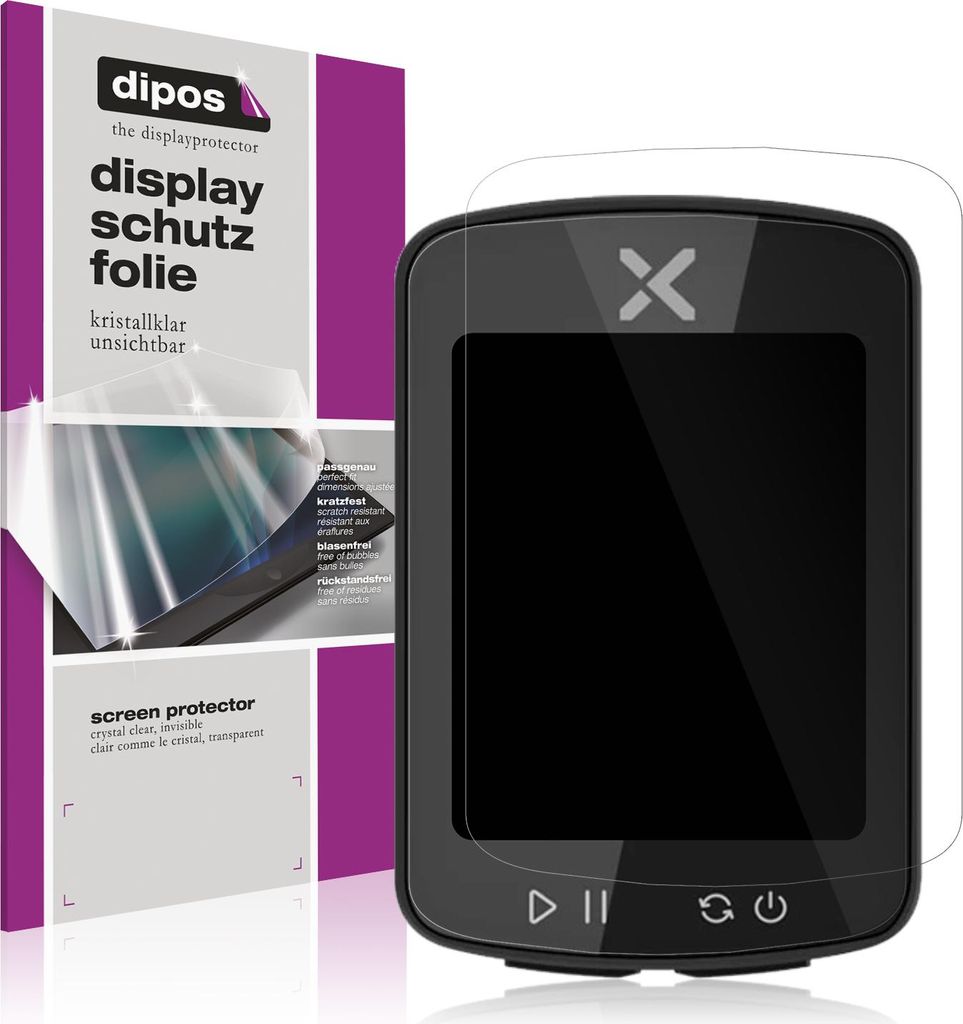 4x Schutzfolie für Xoss Gen 2 klar Displayschutzfolie Folie Display Schutz dipos