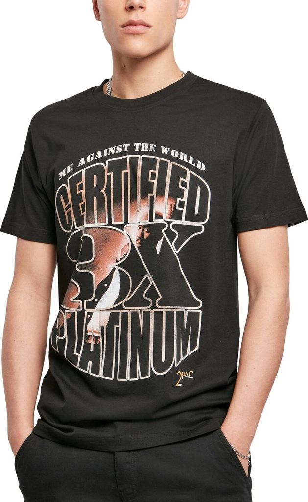 Mister Tee T-Shirt Tupac Me Against the World Platinium Tee Black-S