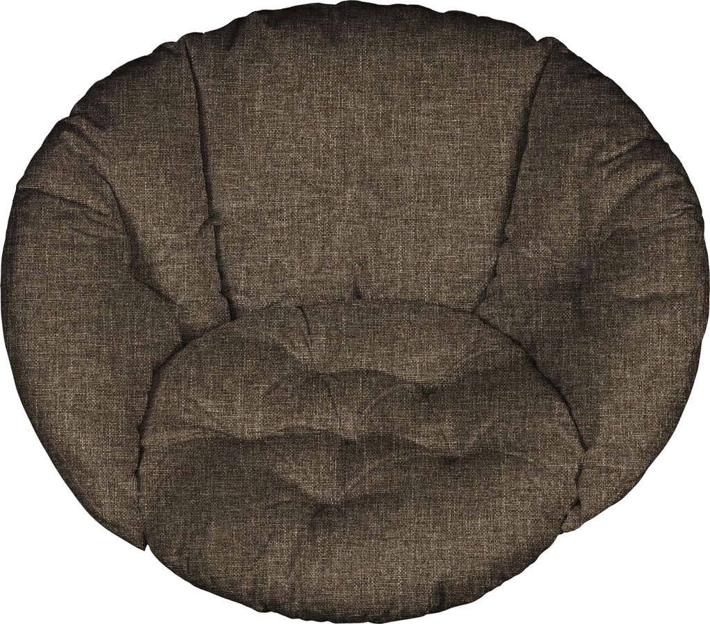 Sitzkissen für Hängesessel 60x60 cm – 12 cm dick, Auflage, gepolstert, Rückenkissen, Stoff Dark Savana [114]