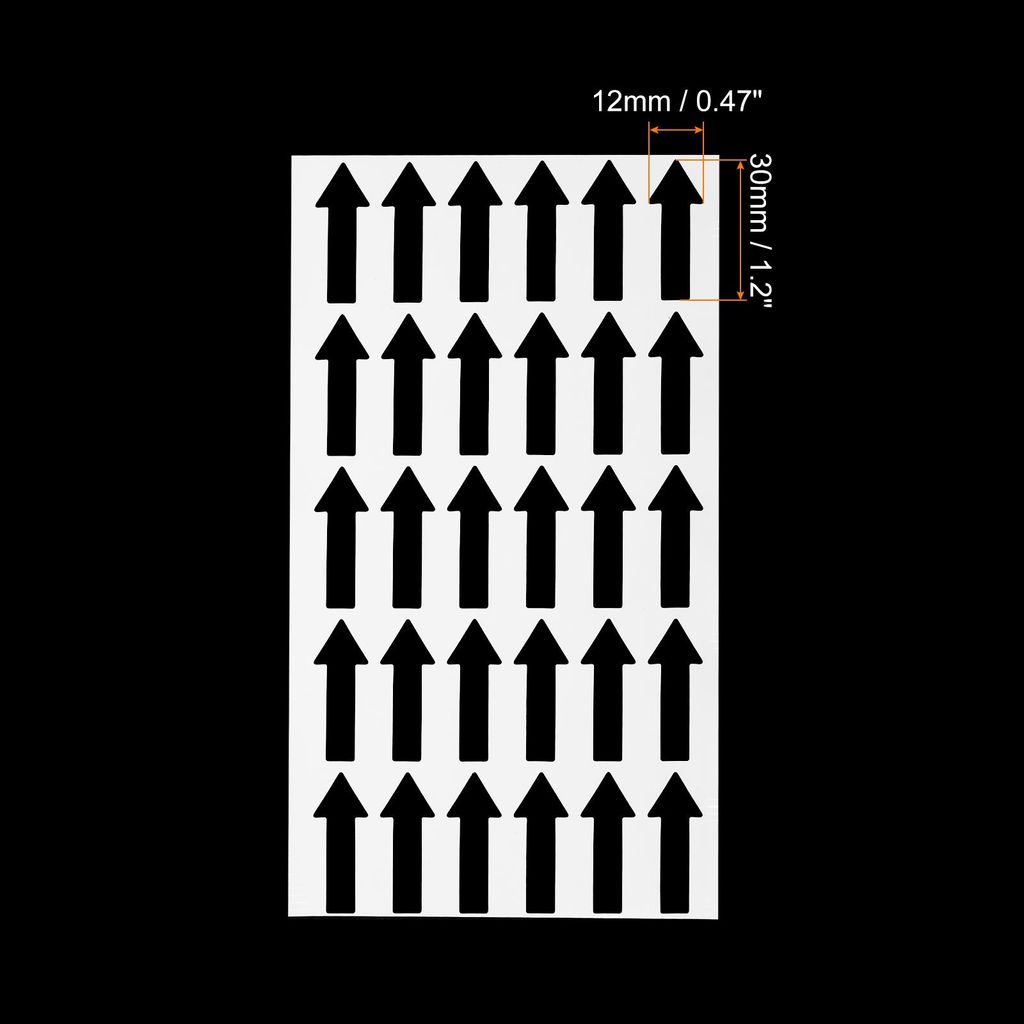 180 Stš¹ck Klein Pfeil Aufkleber Schwarz, 30x12mm Selbstklebende Pfeil Aufkleber Etikett fš¹r Sammelalbum DIY Karten Basteln Kalender Markierun...