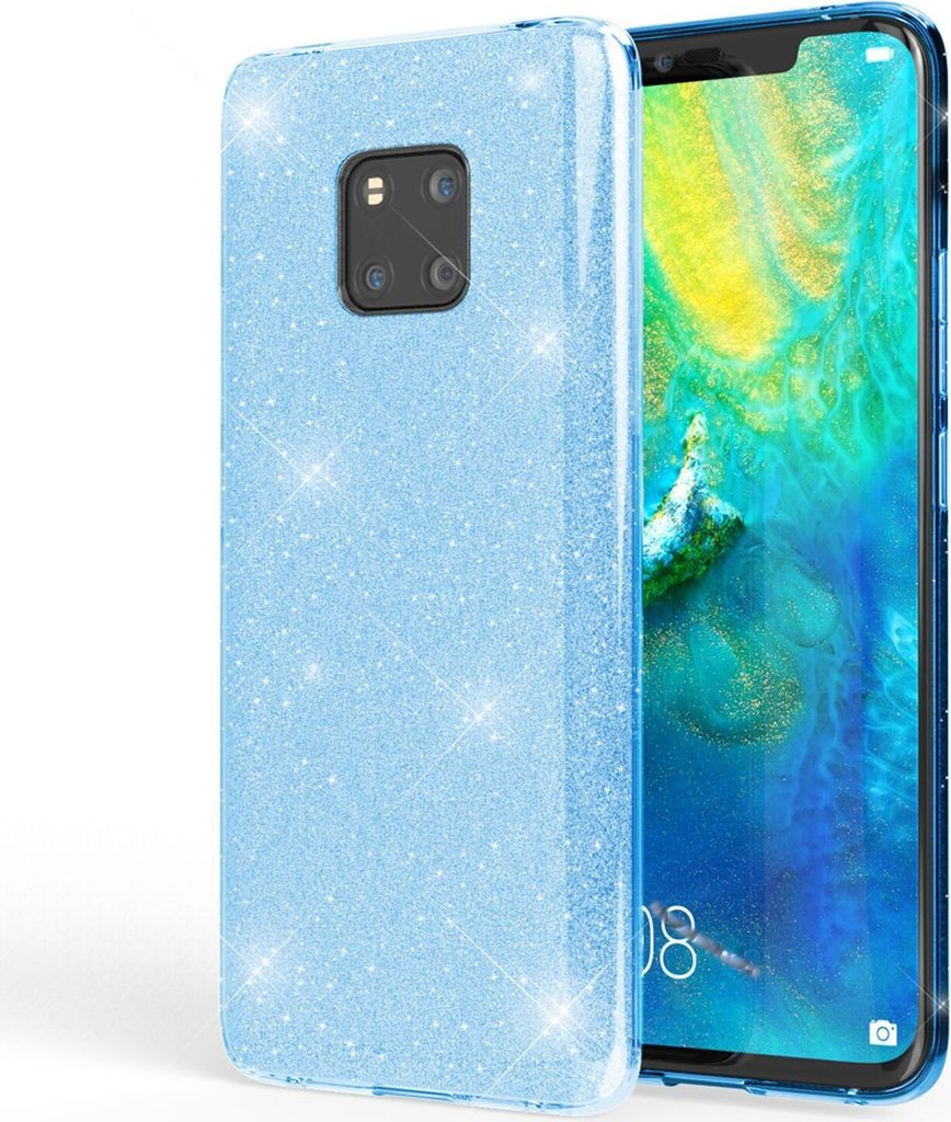 NALIA Handyhülle kompatibel mit Huawei Mate20 Pro, Glitzer Case Back Cover Türkis