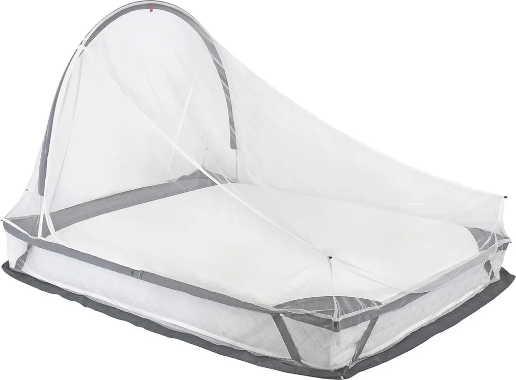 Moustiquaire de voyage autoportante lit simple blanche et pliable