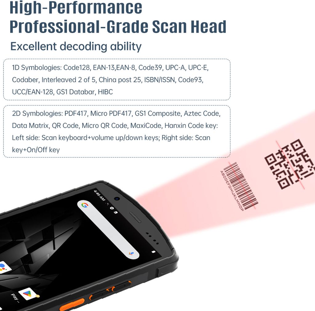 K57 Barcodescanner PDA Android12, 1D/2D/QR-Code Produktbild 7