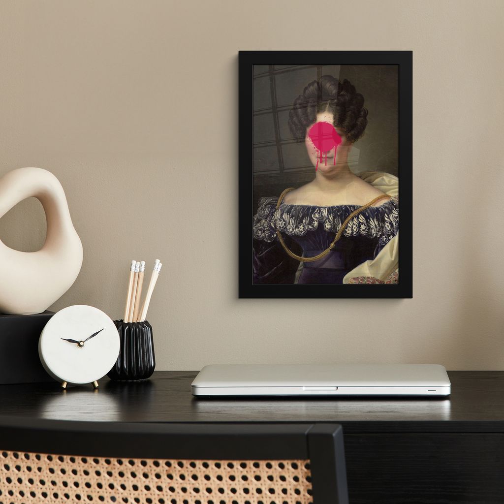 MuchoWow MuchoWow Gerahmtes Poster Johanna Henriette Engelen - Dubois Drahonet - Rosa 20x30 cm - Poster mit zchwarzem Bilderrahmen - Drucken - ...