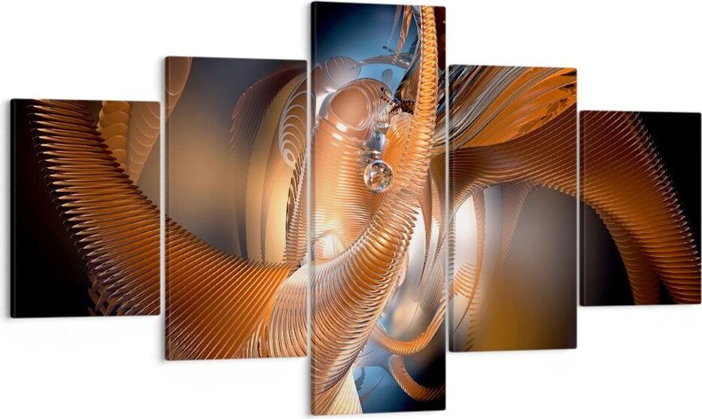 Bild auf Leinwand - Leinwandbild - Grafik konzept abstraktion - 125x70cm - Wand Bild - Wanddeko - Leinwanddruck - Bilder - Kunstdruck - Wanddekorat...