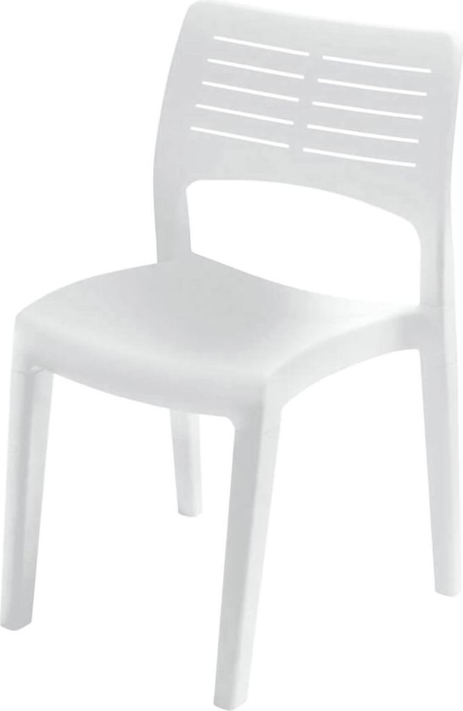 Outdoor-Stuhl Dantonin, Gartensitz, Stuhl für Esstisch, Outdoor-Sessel, 100 % Italy, 50 x 51 x 82 cm, Weiß