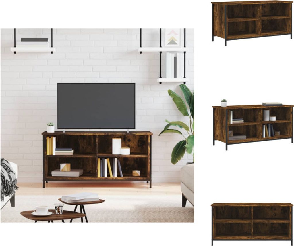 vidaXL TV-Schrank Räuchereiche 100x40x50 cm Holzwerkstoff - TV-Möbel
