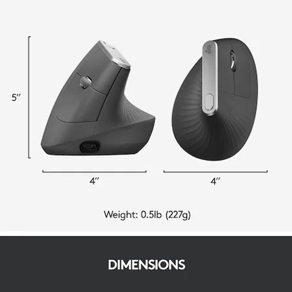 Logitech Wireless Mouse MX Vertical ergonomisch black Obrázok produktu 42