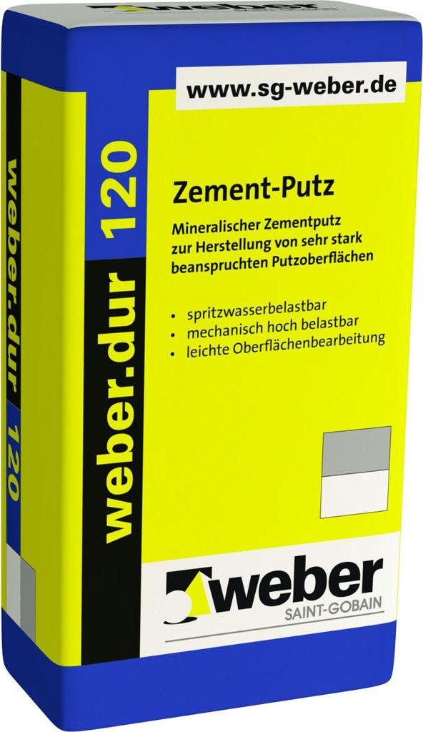 weber.dur 120 mineralischer Zement-Putz, 30 kg Produktbild 