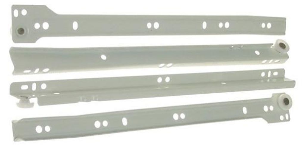 PR-1011-300 Schubladen Rollführung weiß 300 mm Länge