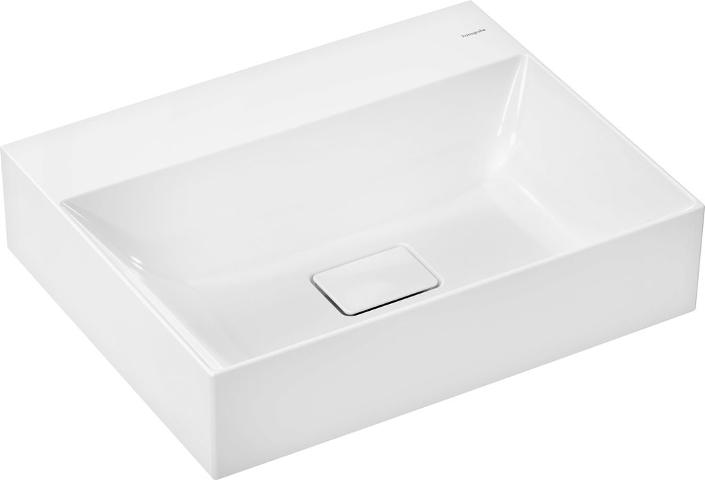 hansgrohe Xevolos E Waschtisch, ohne Überlauf, 600x480mm, SmartClean, ungeschliffen, mit Ablaufgarnitur, 61093450