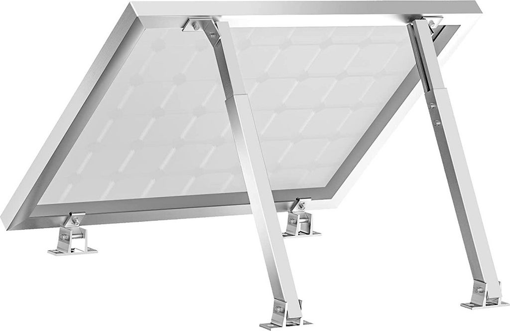 Solarpanel-Halterung Mit Vario-Konsole – Aufständerung Für PV-Module, Silber, Für Dachmontage