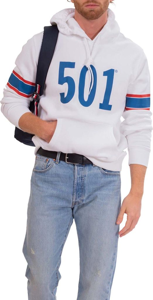 LEVI'S - Lässiger Herren-Kapuzenpullover mit 501-Logo - Größe S
