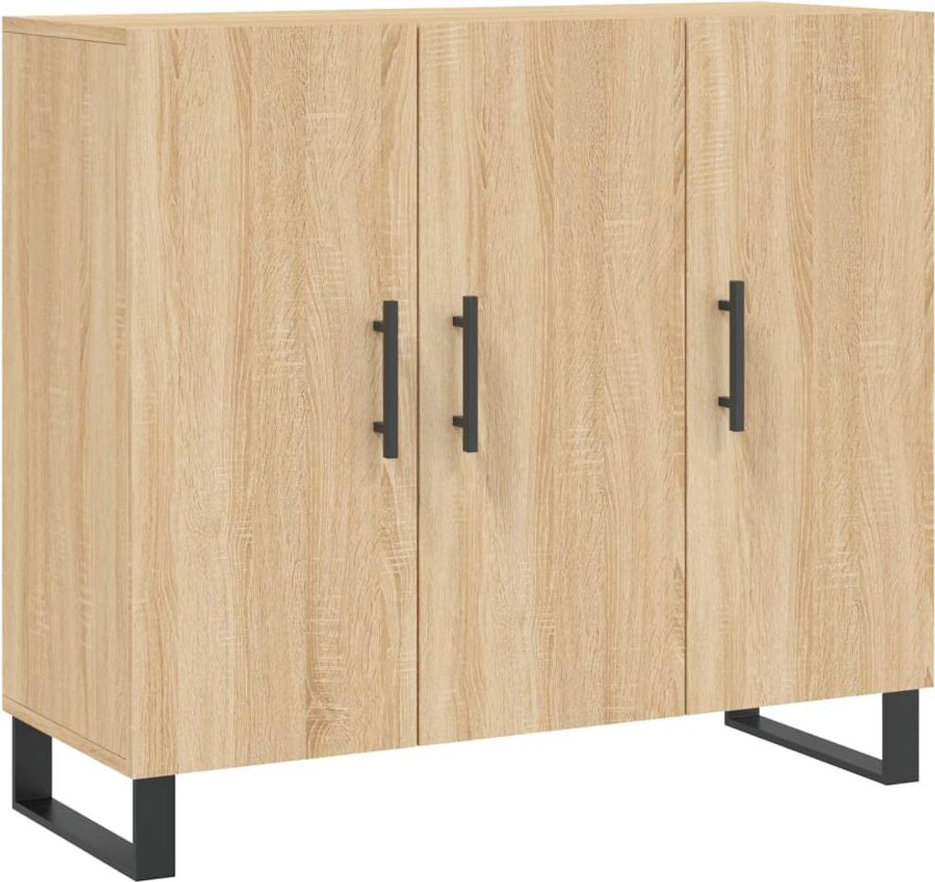 vidaXL Príborník Sonoma Dub 90x34x80 cm odvodený výrobok z Obrázok produktu 