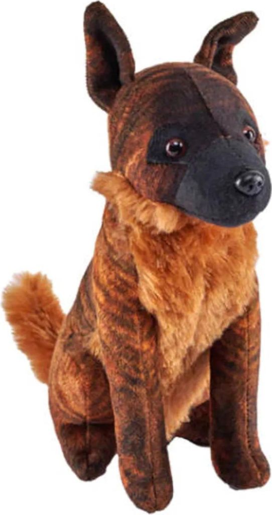 Malinois foncé en peluche avec son - 18 cm Image du produit 