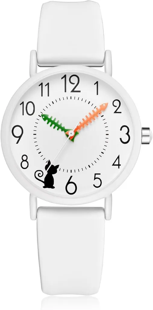 Orologio Gatto Donna Silicone: Accessorio Chic Lancette Spina di Pesce
