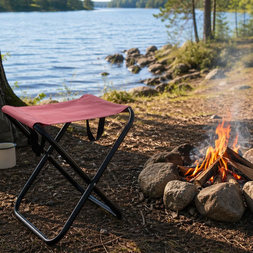 Camping Klapphocker Fußhocker Hocker Outdoor klappbar tragbar 30xH45cm