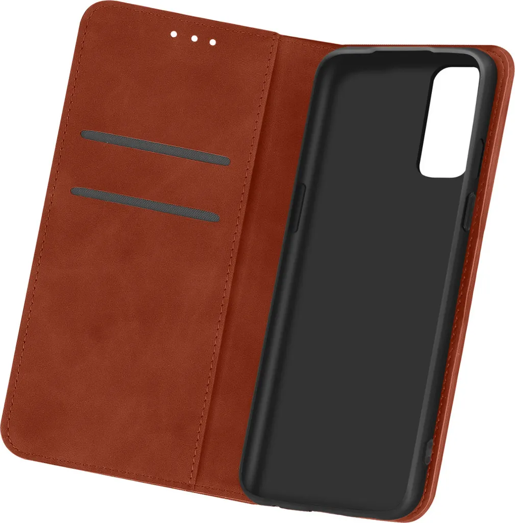 Custodia Flip OnePlus 9 Marrone: Portafoglio in Pelle PU e Stand Video