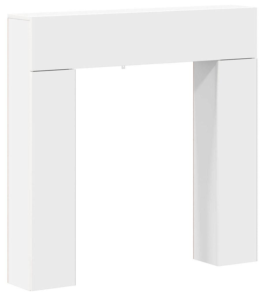 vidaXL Obklad krbovej pece, biela, 102 x 18 x 100,5 cm, Obrázok produktu 