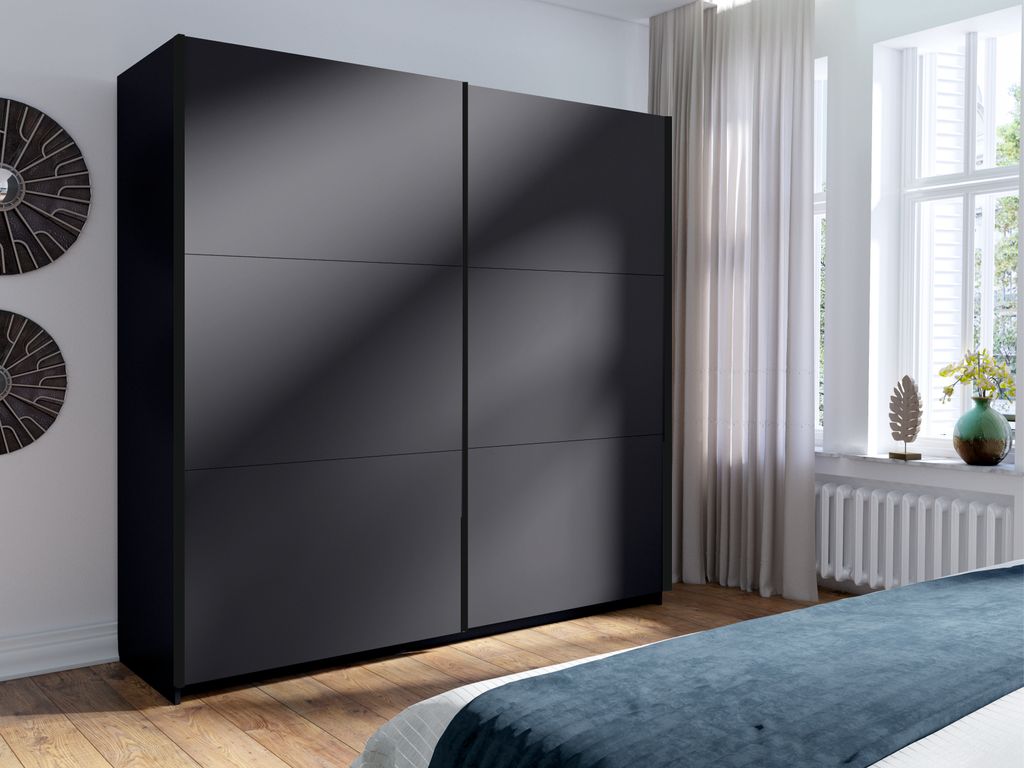 AX LIVING Garderobekast, grijs, 200 cm – Adelna kast zonder Productafbeelding 