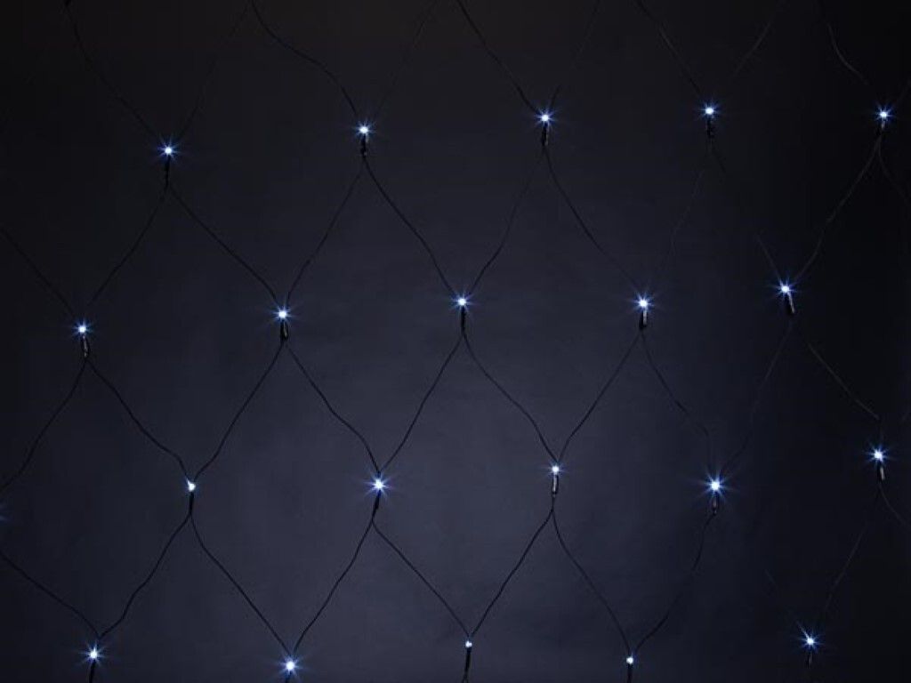 Vellight SPIKA Lichtnetz 2x2 m, kaltweiß, energiesparend & geeignet für Innen- und Außenbereich,