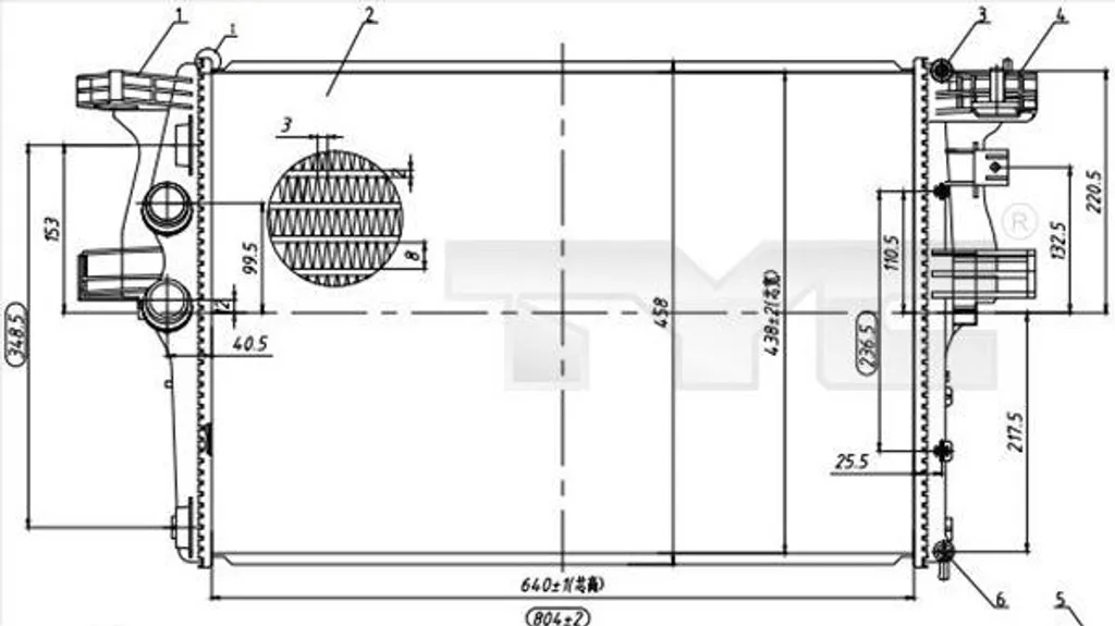Évitez la surchauffe avec le radiateur moteur TYC 715-0005 pour Daily