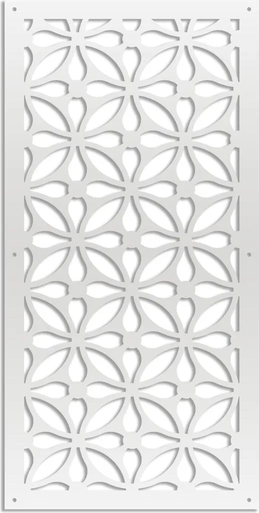 SAMURA - Pannello in PVC traforato - Parasole 50x150 cm bianco