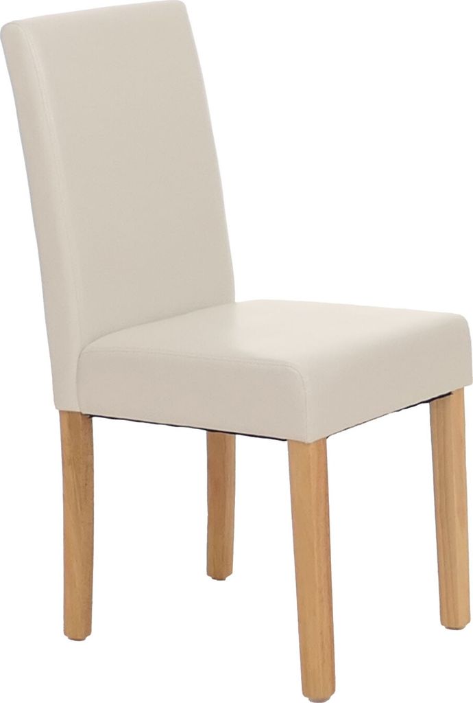 2 Chaises En Hévéa Solide VidaXL – Blanc, Salle à Manger / Cuisine, Design Moderne