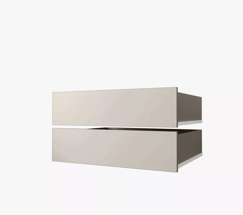2er-Set Schubladen für einen 40 cm tiefen Kleiderschrank LORENA – Kaschmir