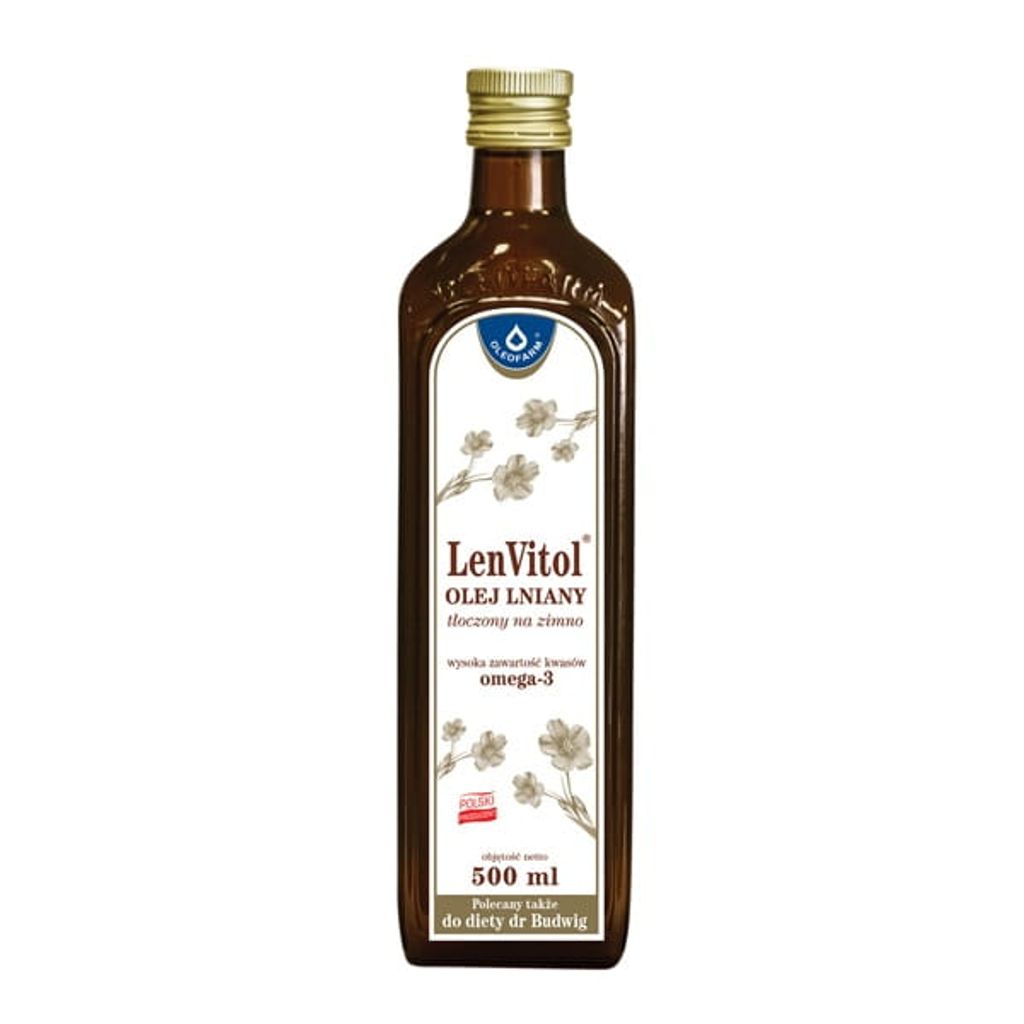 Lenvitol kaltgepresstes Leinöl 500ml OLEOFARM Produktbild 