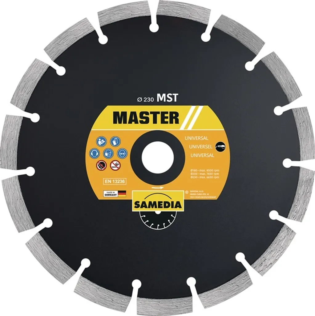 Disque diamant TECHNIC MST 230 mm : fini l'usure rapide sur béton dur