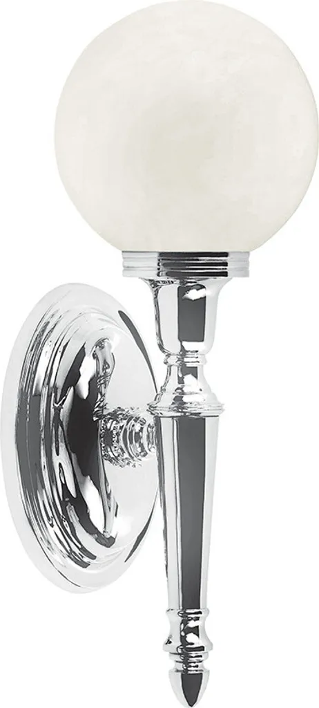 Éclairage miroir salle de bain vertical chrome poli style rétro Dryden