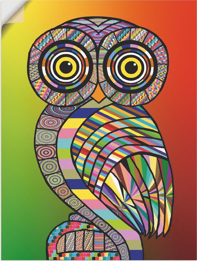 ARTland Wandbild, selbstklebend Eule Größe: 60x80 cm