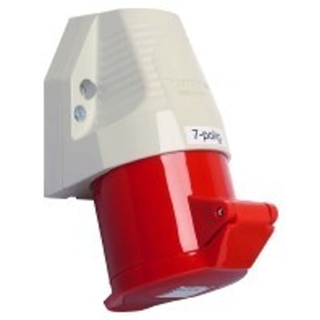 WALTHER-WERKE Wandsteckdose 16A 7P 400V 6h IP44