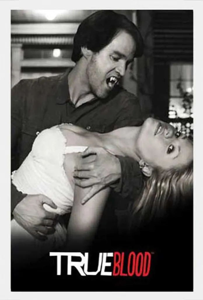 Décoration Murale True Blood Noir et Blanc avec Cadre Amovible Blanc