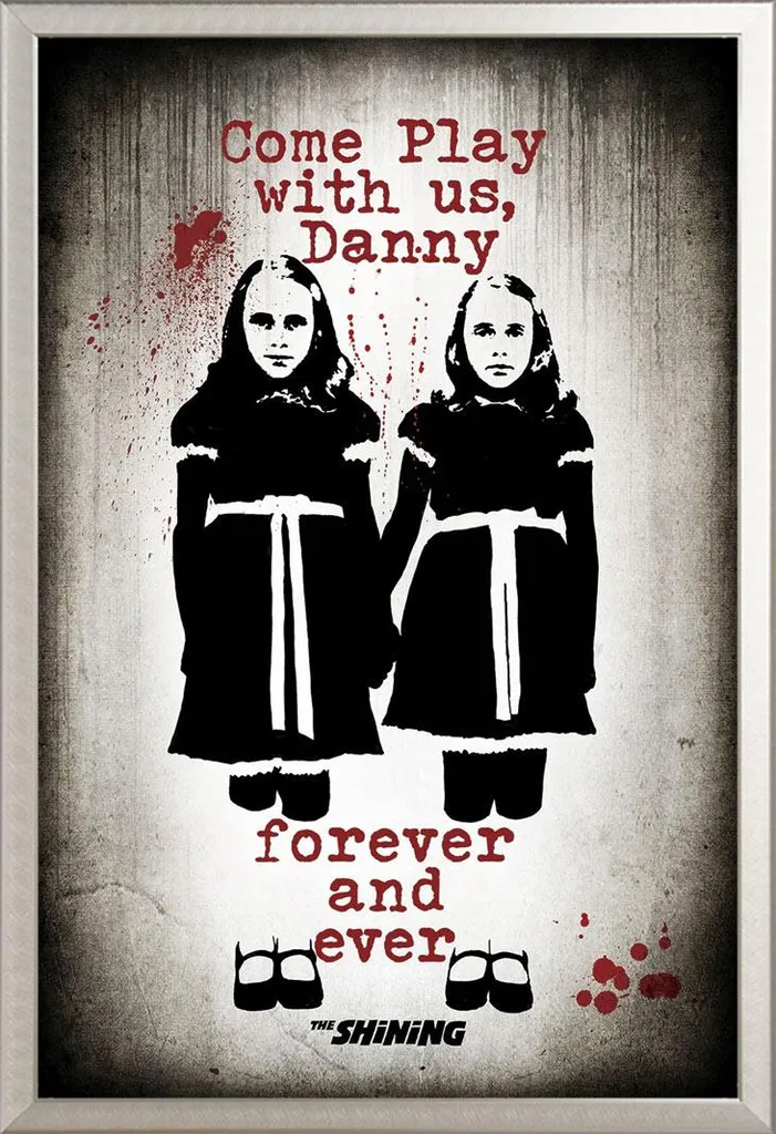 Affiche Encadrée The Shining avec Cadre Aluminium Argenté Shinsuke Maxi