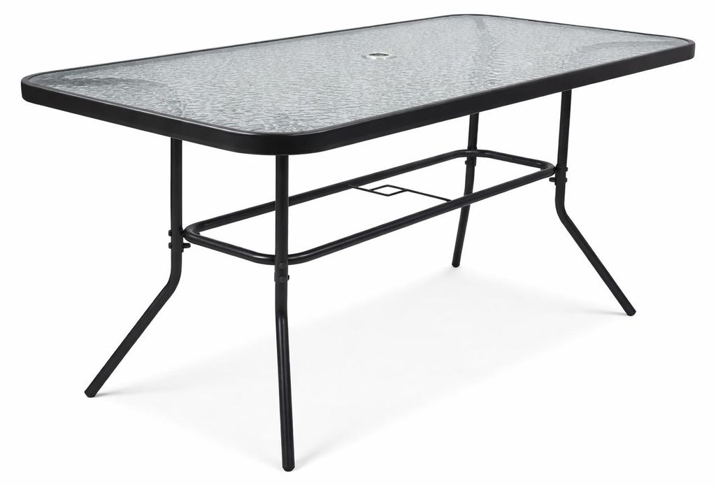 Szklany i metalowy stół ogrodowy | Stół | Wymiary ok. H. 70 Zdjęcie produktu 