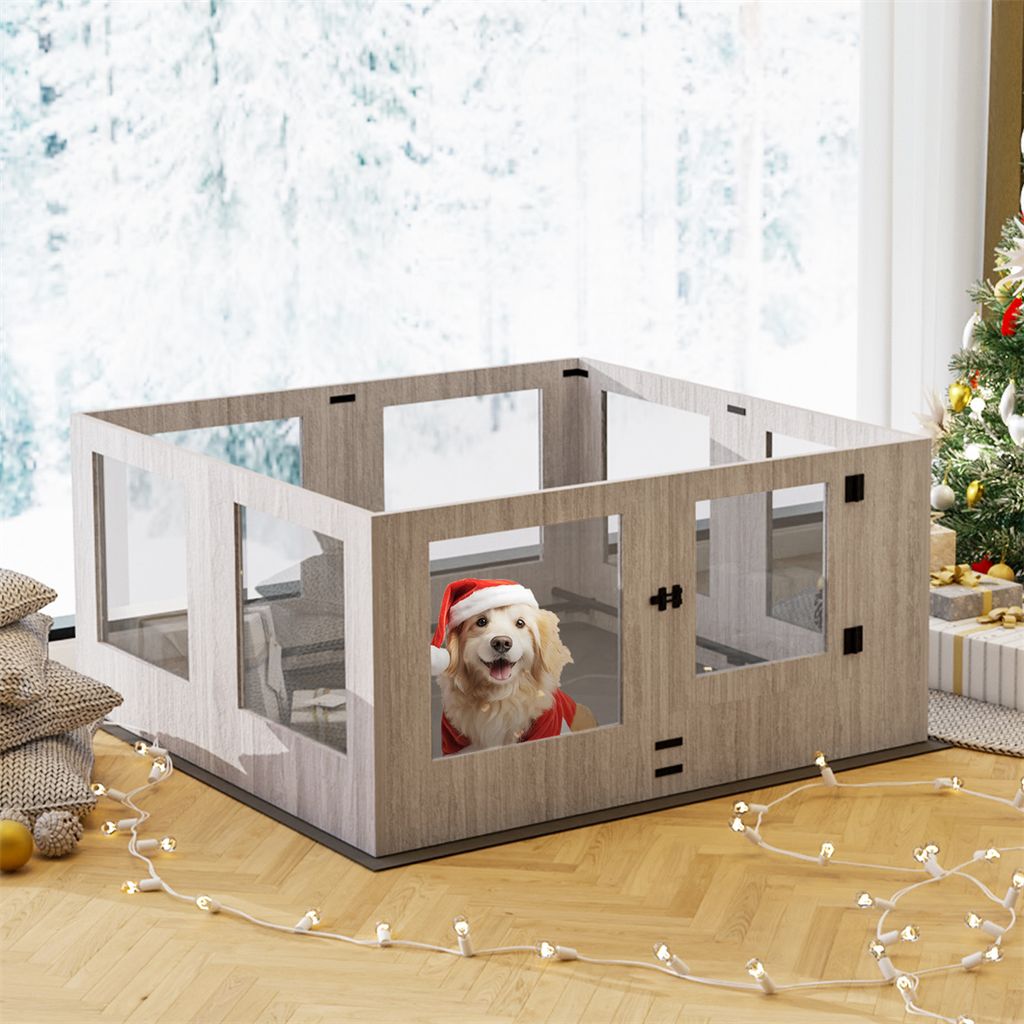 WISFOR Výběh pro štěňata moderní, 8dílný DIY výběh pro Obrázek produktu 3