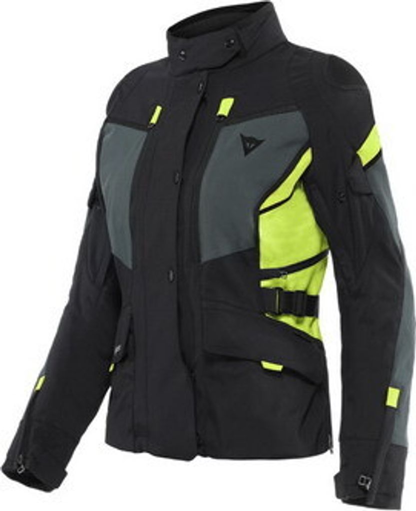 Dainese Carve Master 3 Gore-Tex Damen Motorrad Textiljacke Farbe: Schwarz/Grau/Gelb, Grösse: 48