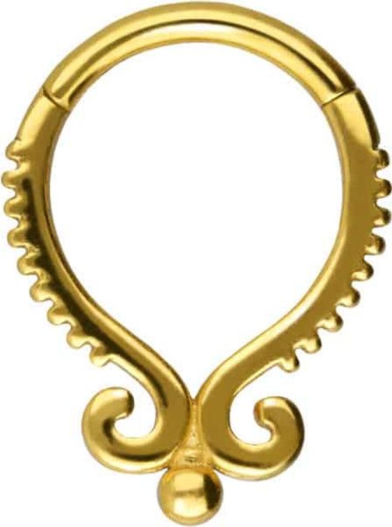 Ohrpiercing, Nasenpiercing, Septum Piercing Chirurgenstahl Segmentring Clicker ORIENTALISCHES DESIGN