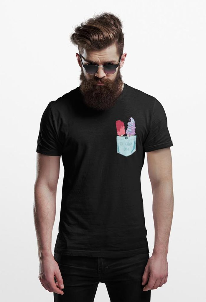 D&B Uni Polo PO00017 Ice Cream Pocket Schwarz-Größe 5XL