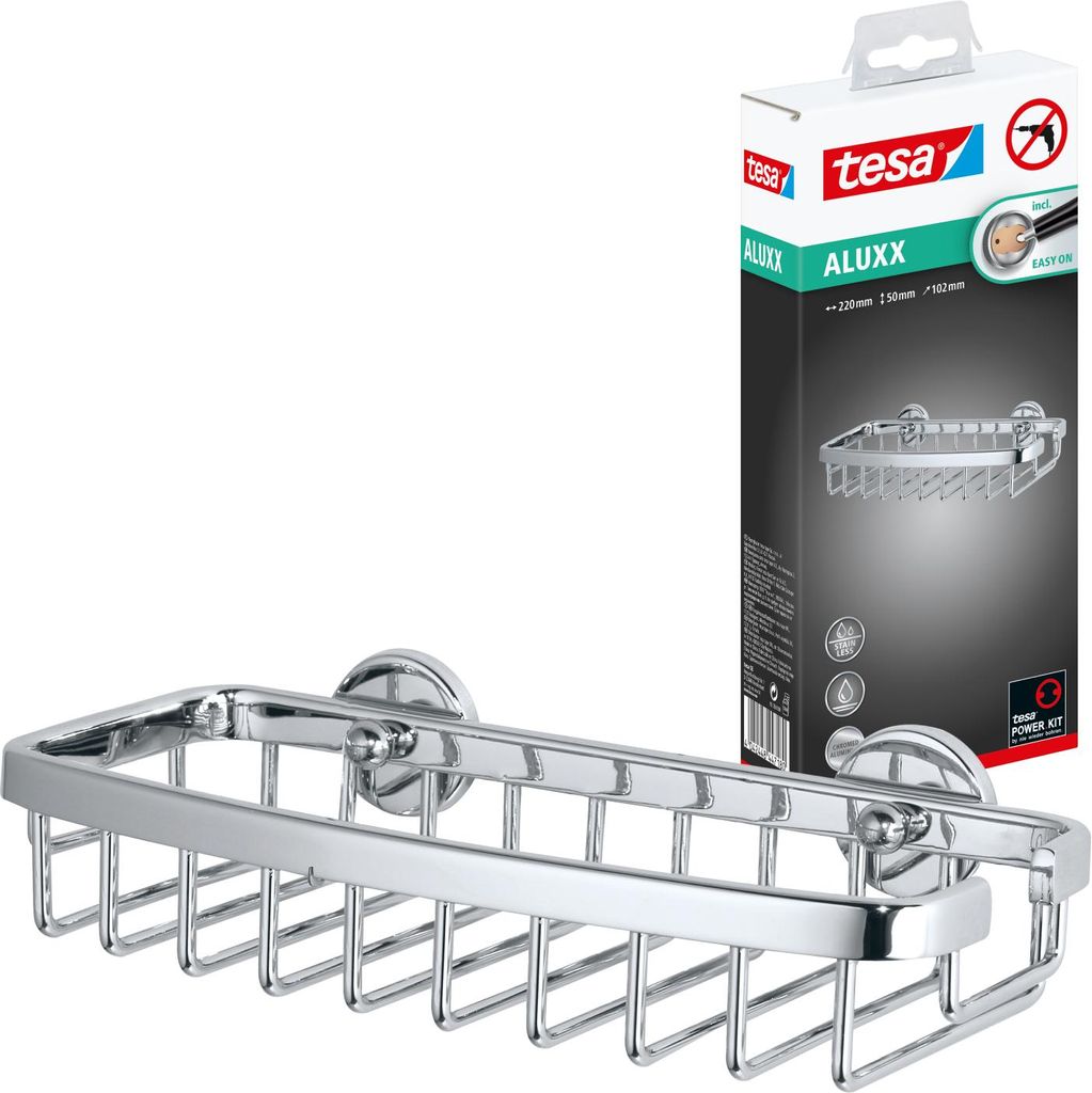 tesa Duschregal Duschablage Duschkorb Seifenkorb Badregal Produktbild 